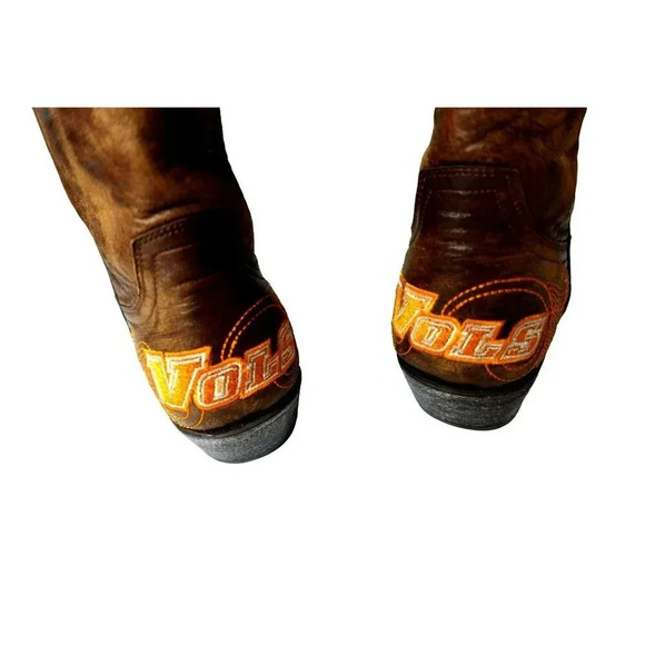Gameday university of Tennessee vols brown distressed cowgirls boots for women - Picture 5 of 12
